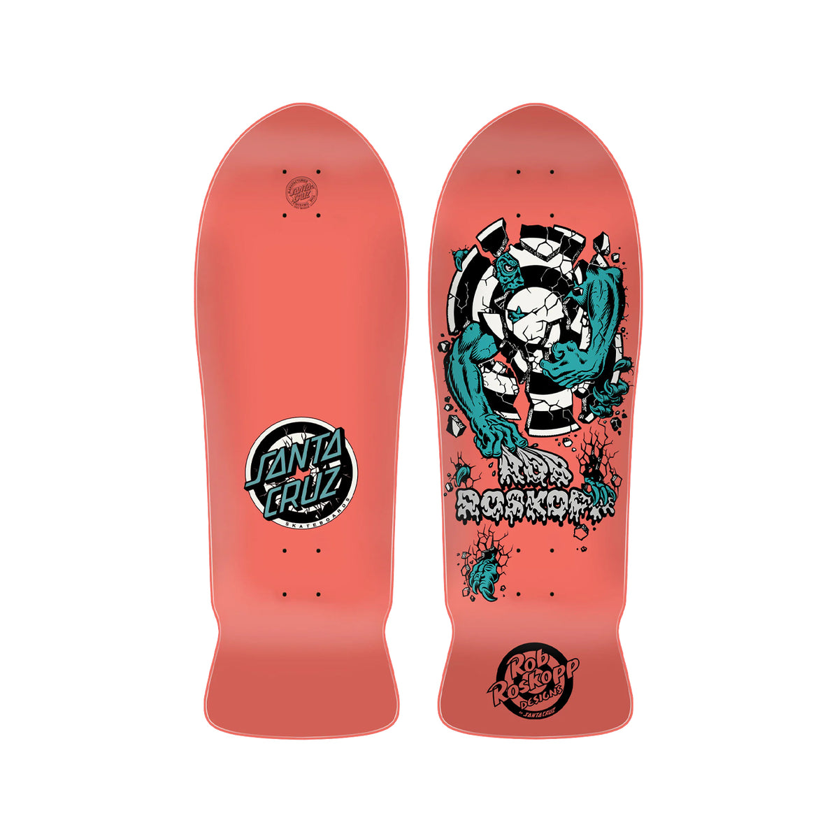 Deck Santa Cruz Roskopp 3 Ristampa - Skateboard 7 Strati Acero, Larghezza 10.25", Lunghezza 30.03", Concavo Classico - copertina