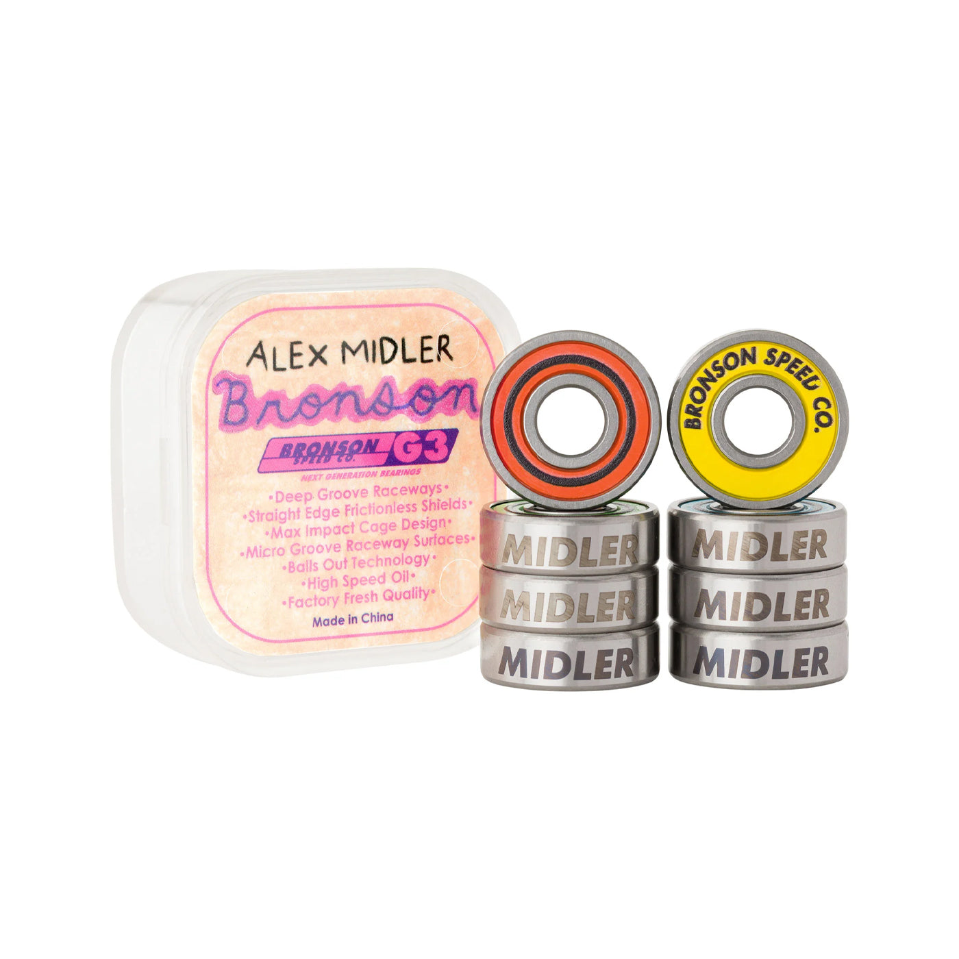 Bronson Speed Co. Alex Midler G3 Bearings | 8-Pack