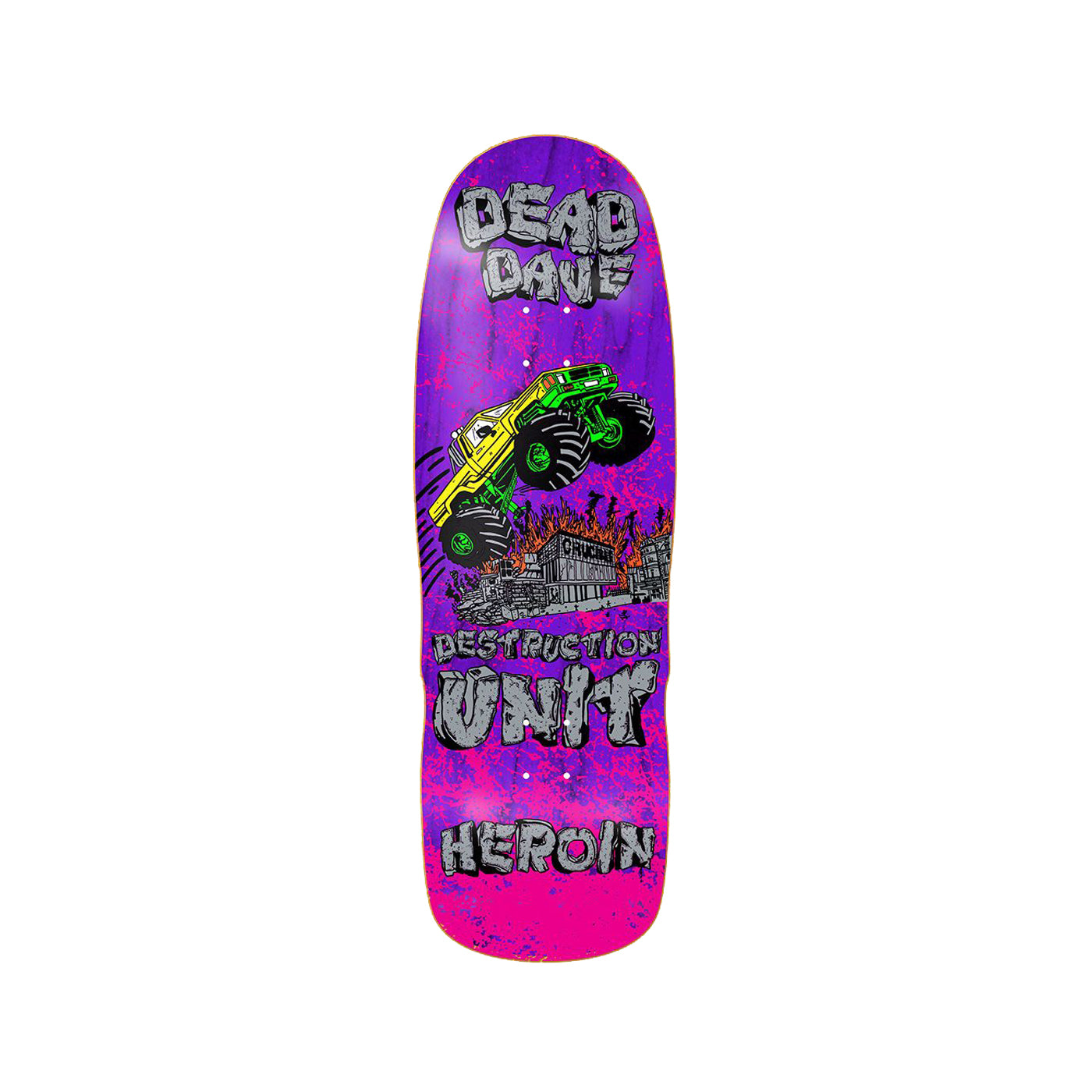 Heroin Skateboards Dead Dave Knock Off 10.1 x 32 Deck w/ Pepper Grip