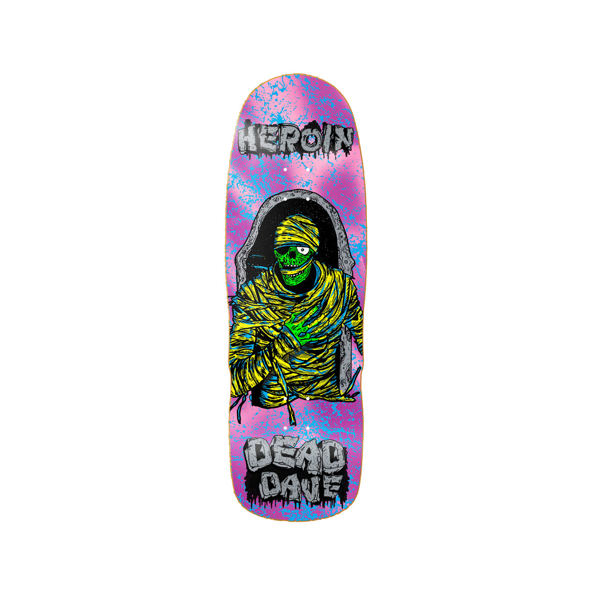 Heroin Dead Dave KO2 Mummy 10.125 x 32.425 Deck w/ Pepper Grip