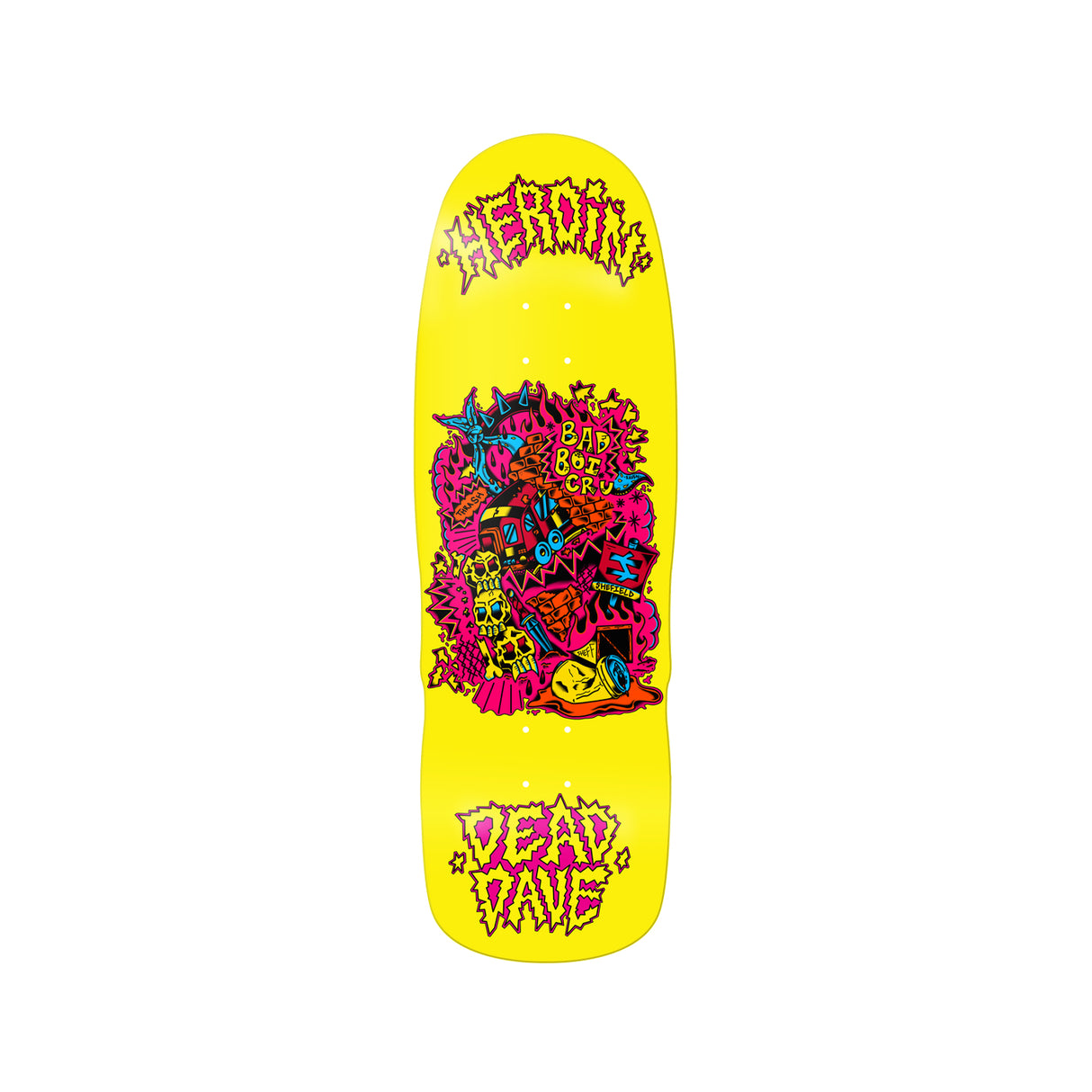 Heroin Dead Dave Trainlines 10.125 Deck w/ Pepper Grip