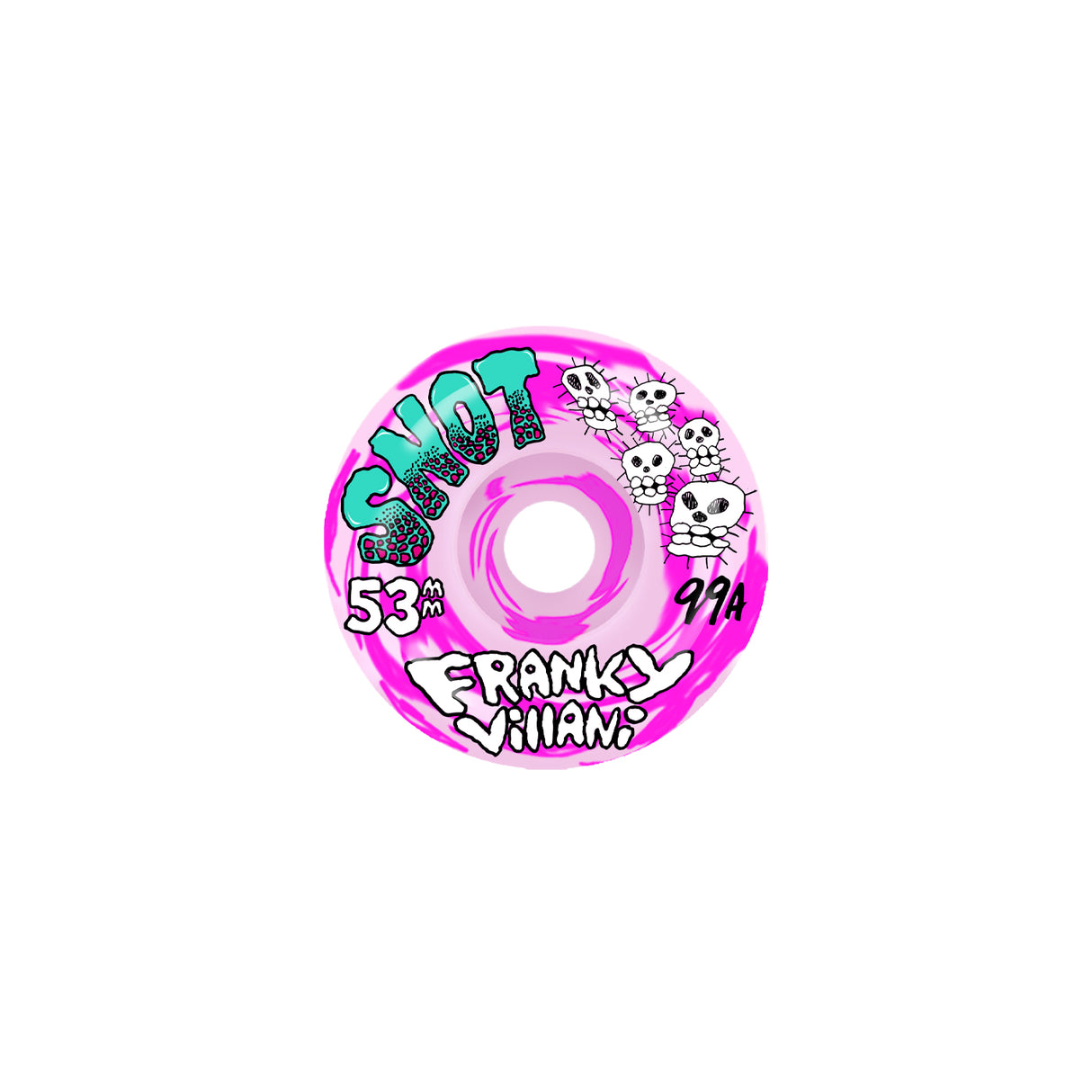 Snot Wheel Co. Franky Villani Skulls Swirl 53Wheels | 99A