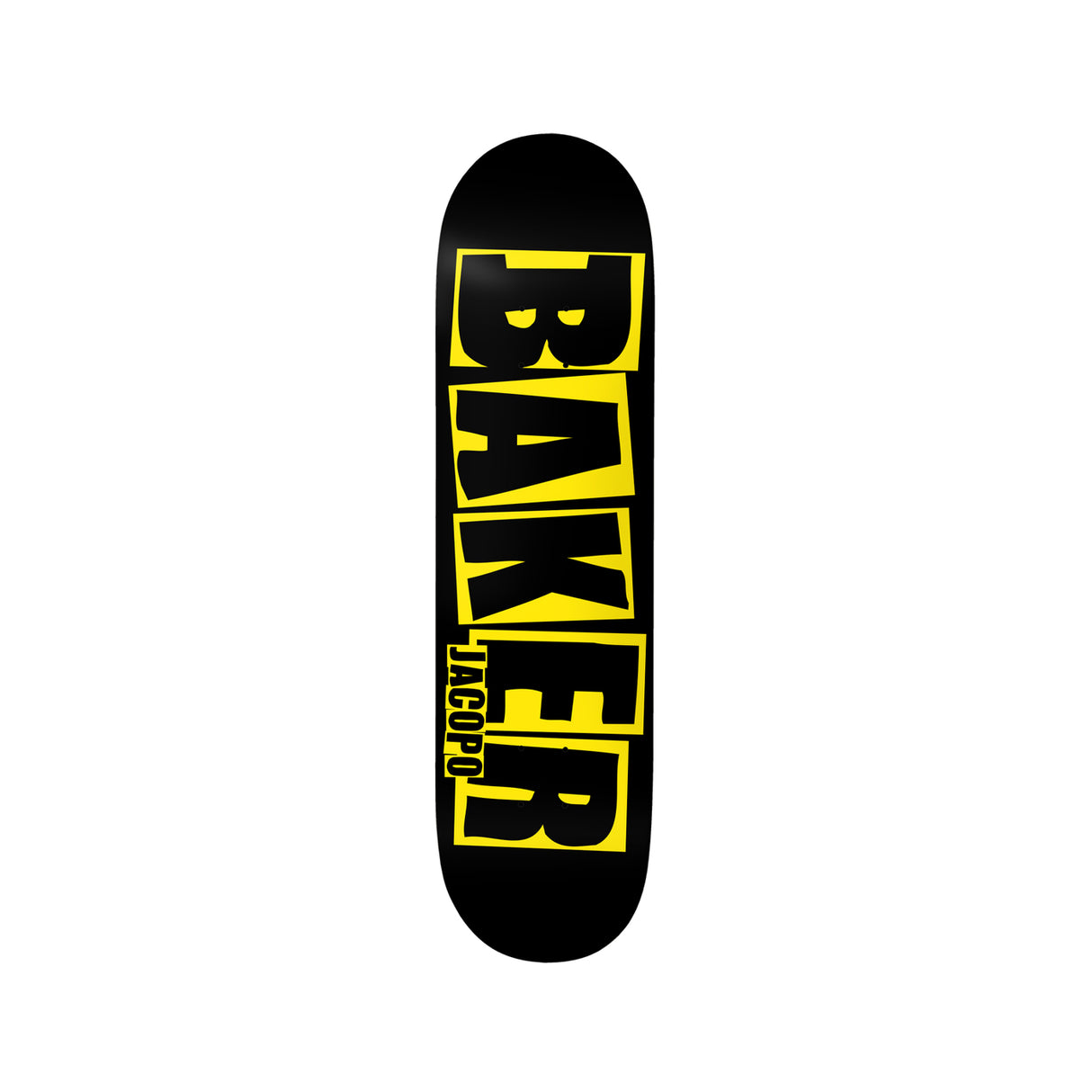 BAKER Jacopo Carozzi Brand Logo Danger Yellow 8 x 31.375 Deck w/ Pepper Grip