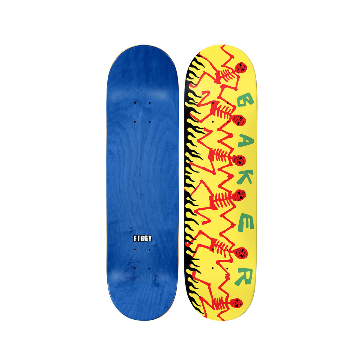 BAKER Figgy Dancing Skellies 8.5 x 32 Deck w/ Pepper Grip