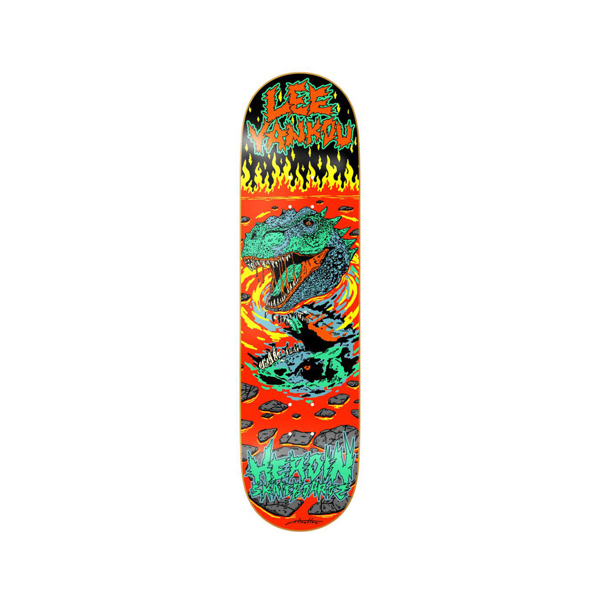 Heroin Skateboards LY Dead Reflections 8.25 x 31.75 Deck w/ Pepper Grip