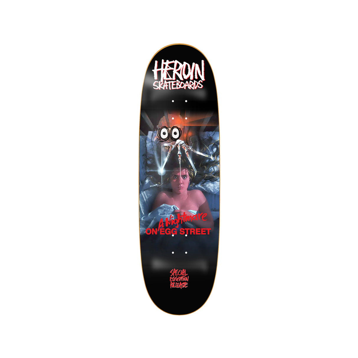 Heroin Nightmare On Egg Street 9.875 x 33 Deck w/ Pepper Grip