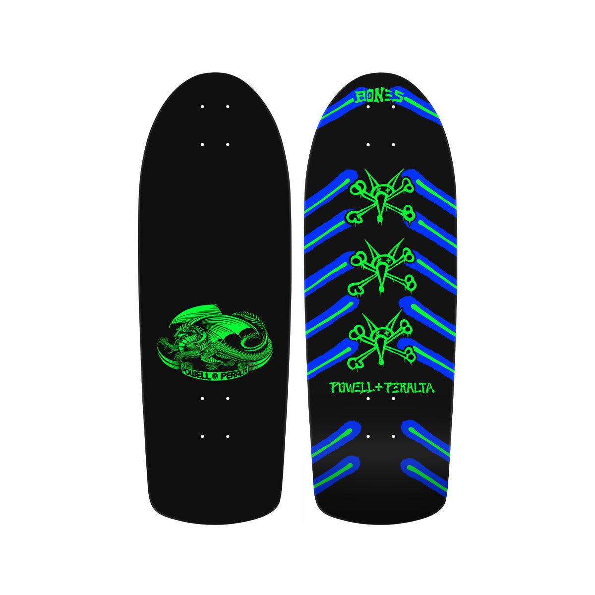 Powell Peralta OG Rat Bones 10 x 30 Neon Light Deck w/ Pepper Grip