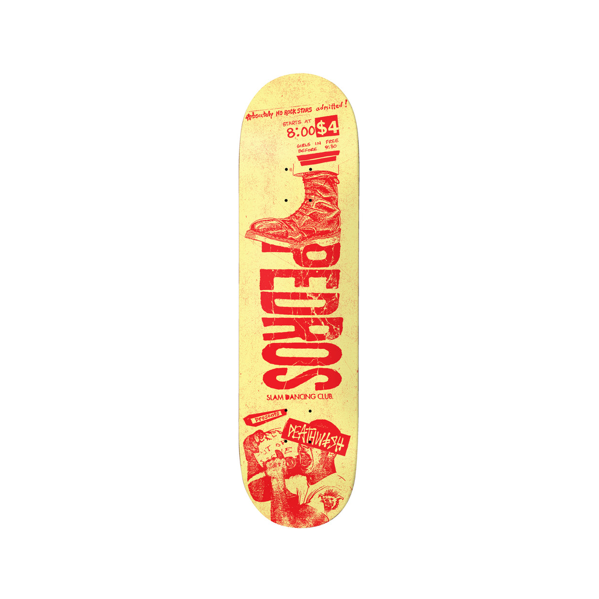 Deathwish Pedro Delfino Slam 8.5 x 31.875 Deck w/ Pepper Grip