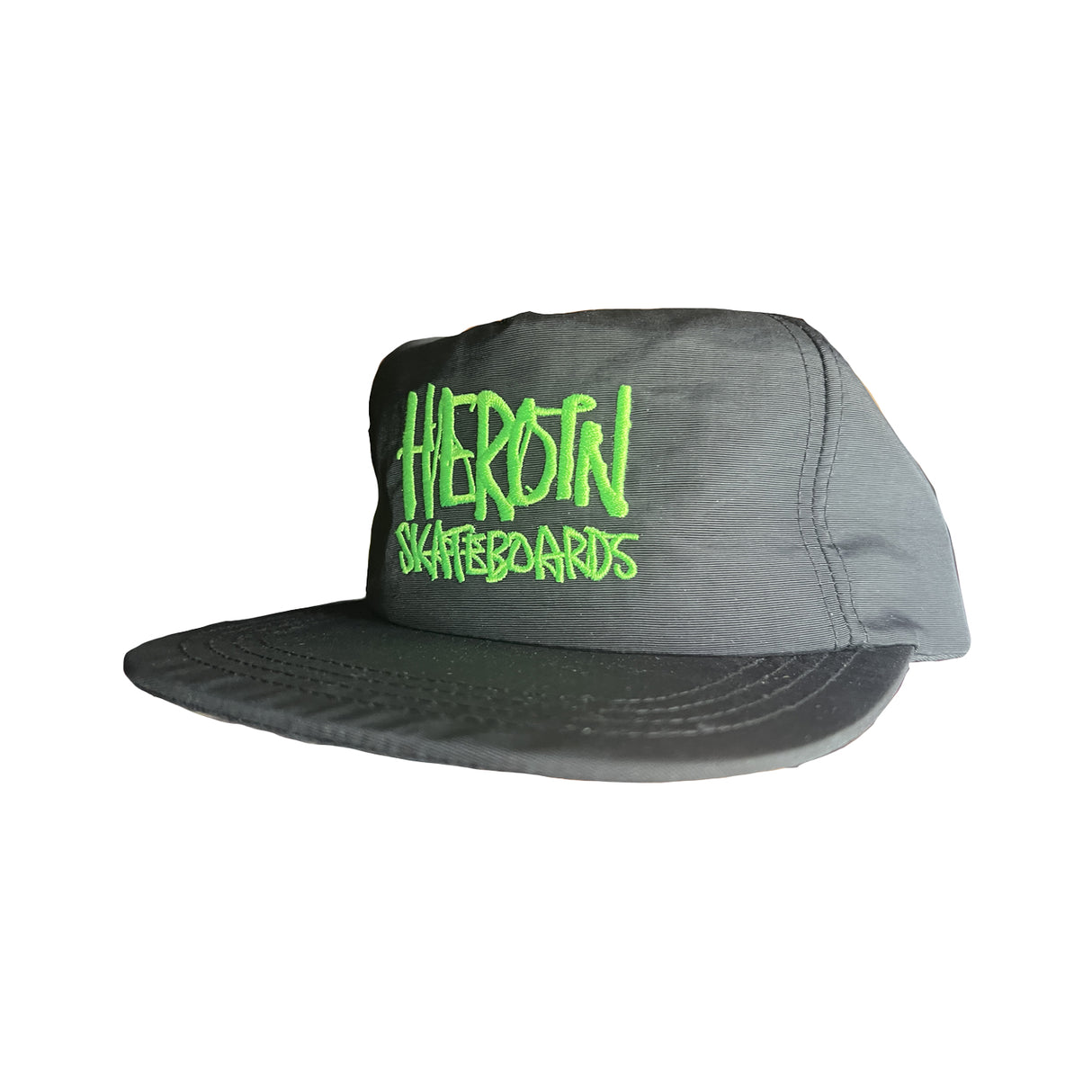Heroin Skateboards Script Nylon Snapback Hat