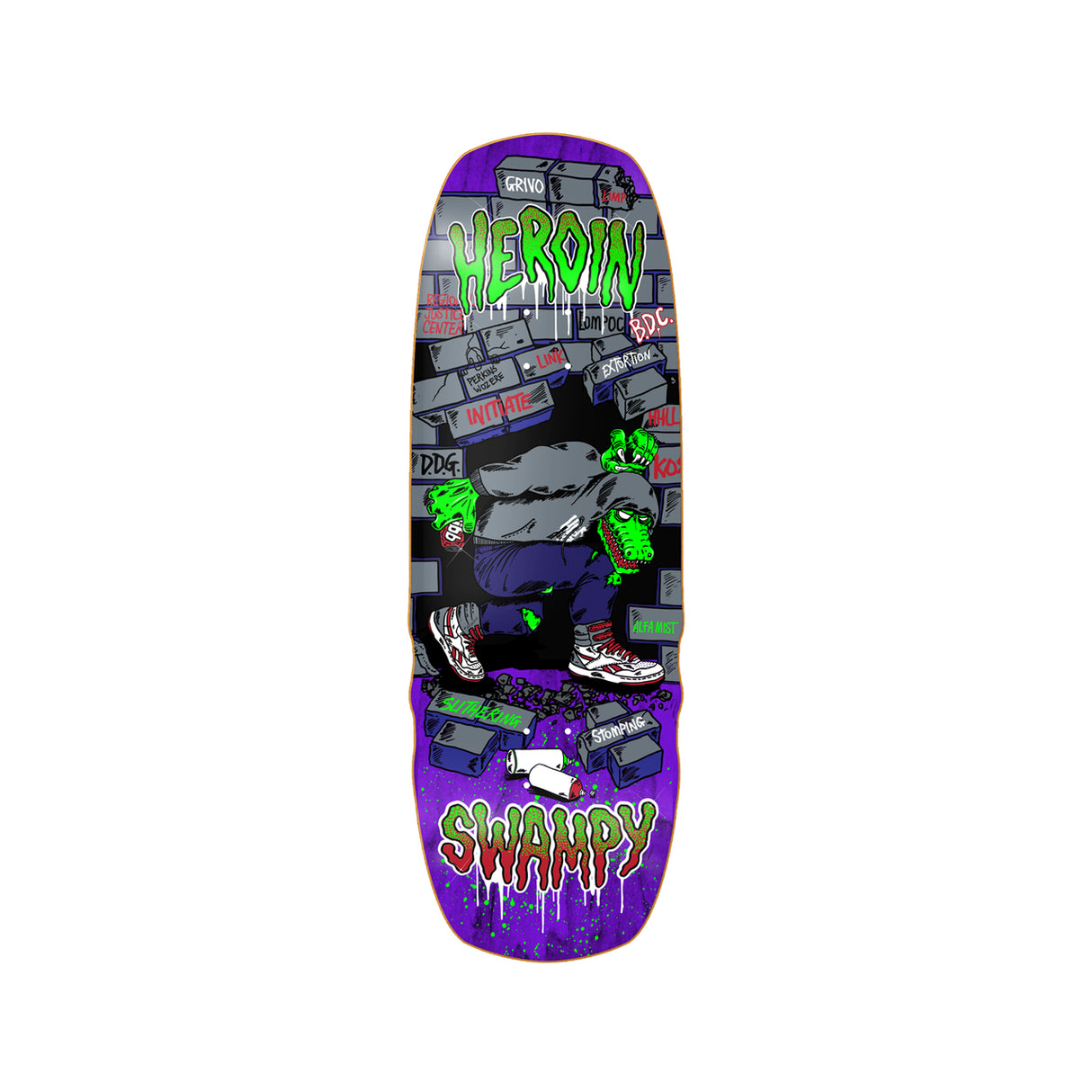 Heroin Swampy Stomp 10.5 x 32.625 Deck w/ Pepper Grip