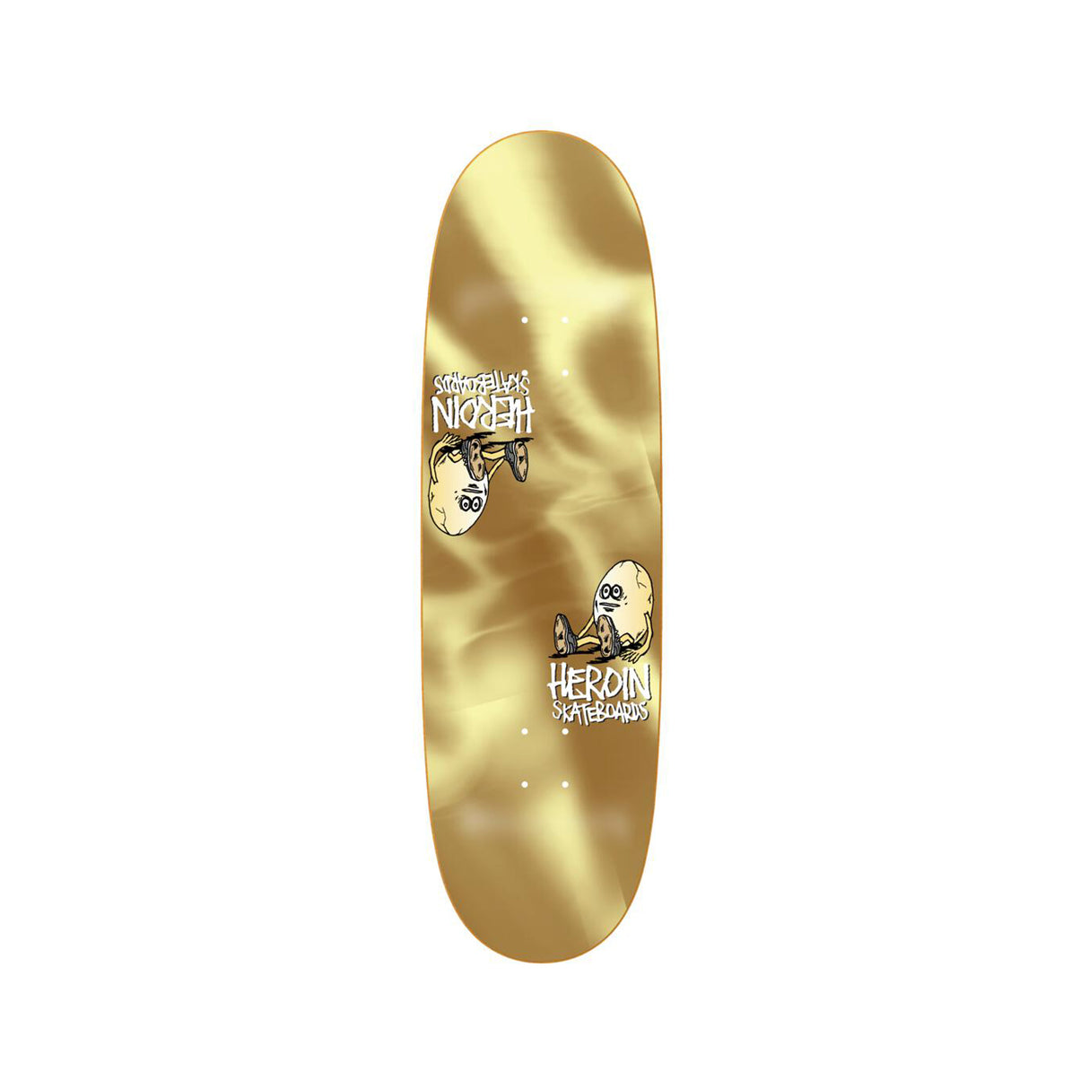 Heroin Skateboards Symmetrical Egg Gold 9.25 x 32 Deck w/ Pepper Grip