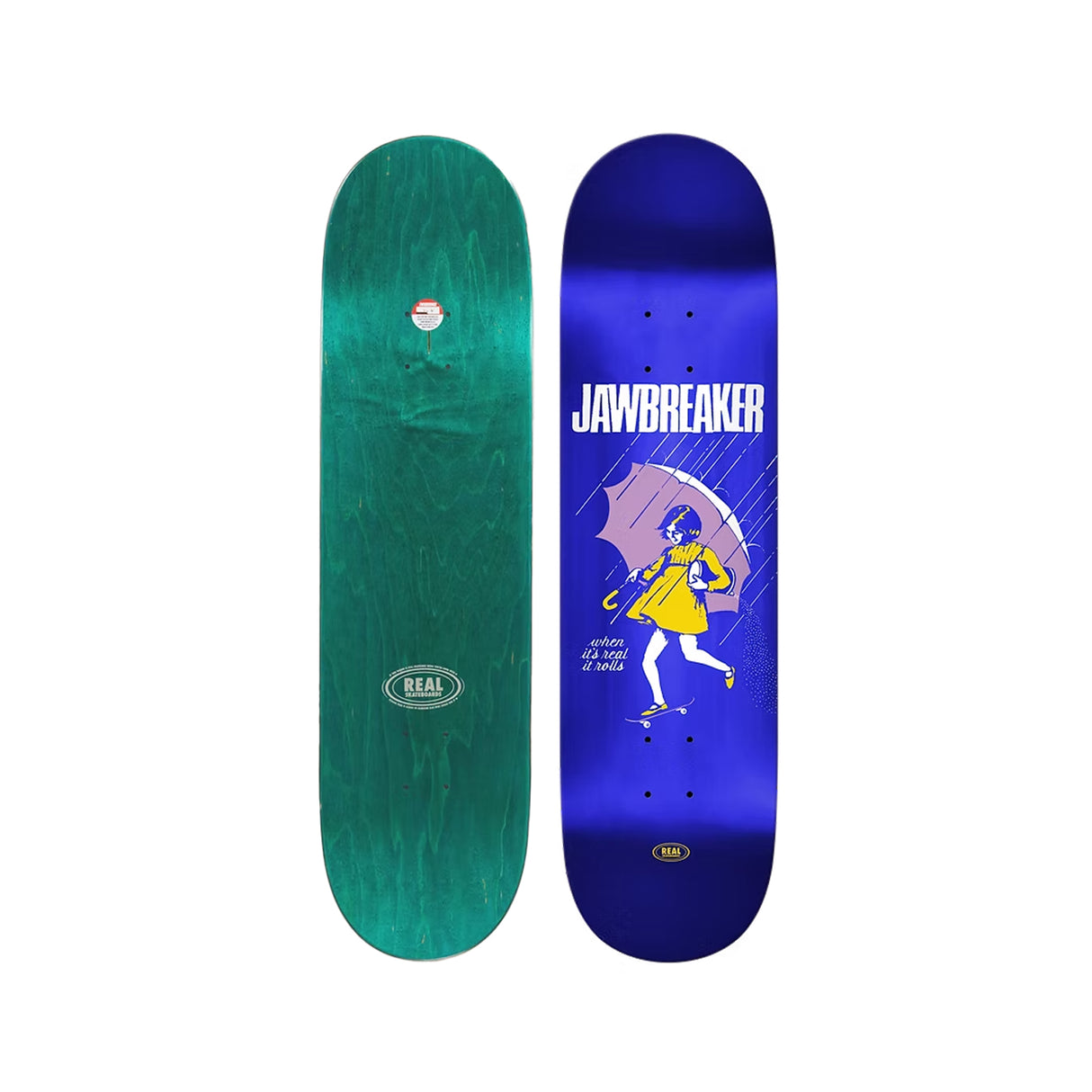 Real Team Jawbreaker Foil 8.25 x 32 Deck w/ Pepper Grip