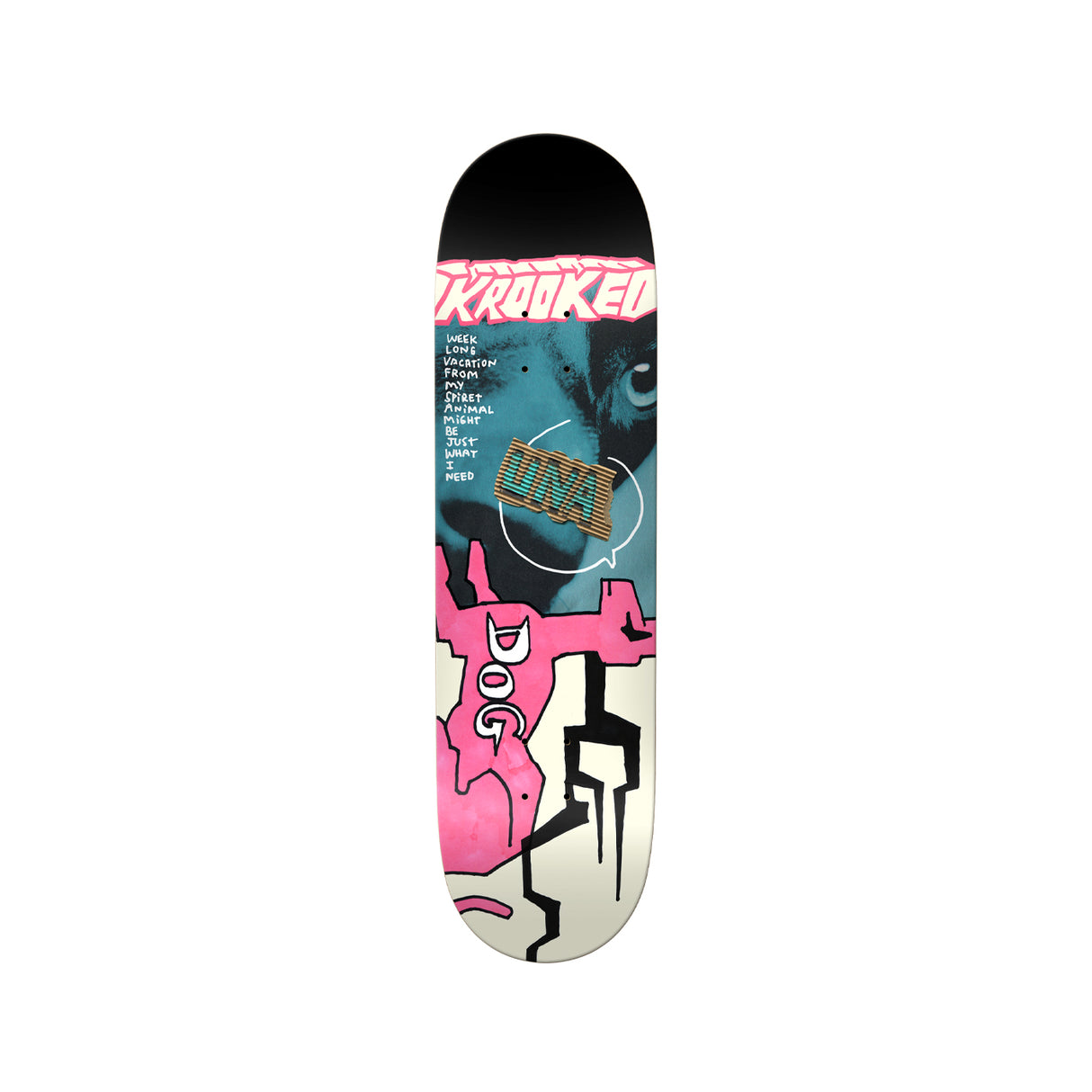 Krooked Una Spirit Animal 8.5 x 31.35 Deck w/ Pepper Grip
