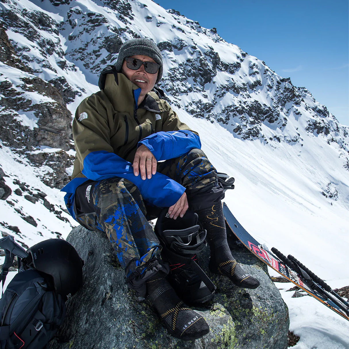 Le Bent Xavier De Le Rue Pro Series Light Cushion Snow Socks