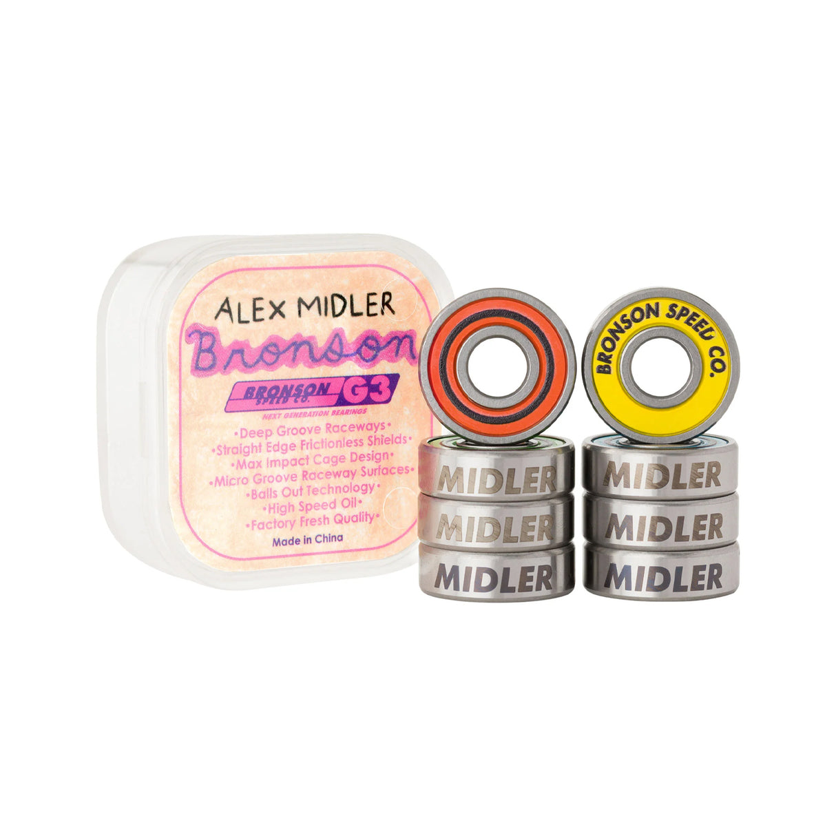 Bronson Speed Co. Alex Midler G3 Bearings | 8-Pack