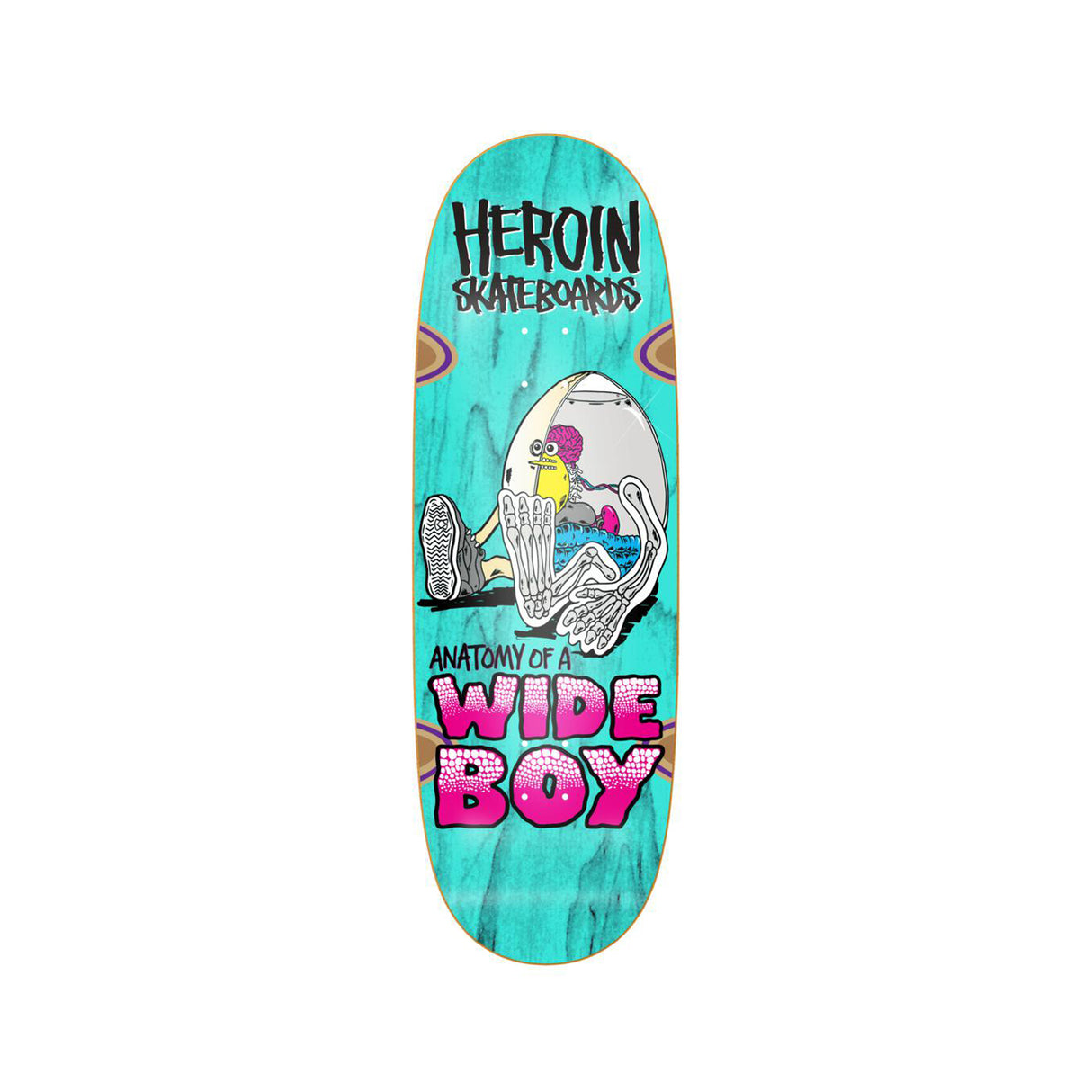 Heroin Skateboards Anatomy Of A Wide Boy 10.4 x 32 Deck w/ Pepper Grip