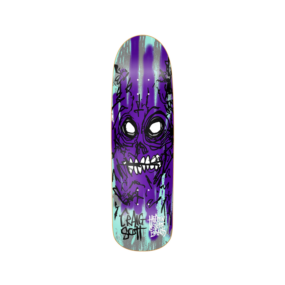 Heroin Skateboards CQ Savages 9 x 32 Deck w/ Pepper Grip