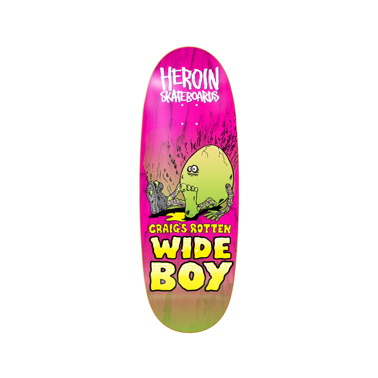 Heroin Craig Questions Rotten Wide Boy 10.75 x 31.3 Deck w/ Pepper Grip