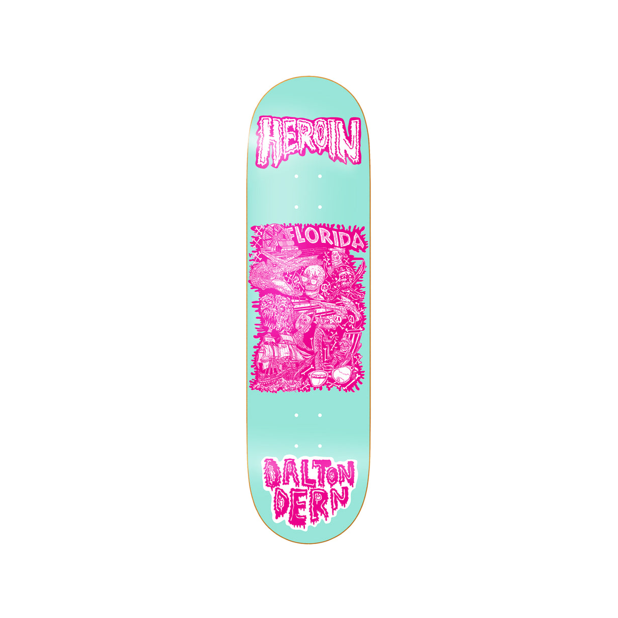 Heroin Skateboards Dalton Dern Allegory Of Fear 8.75 x 32 Deck w/ Pepper Grip