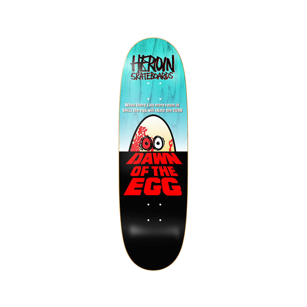 Heroin Skateboards Dawn Of The Egg 9.4 x 32 Deck w/ Pepper Grip