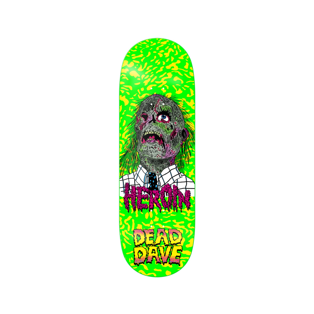 Heroin Dead Dave Dead Head 10.125 x 32.425 Deck w/ Pepper Grip