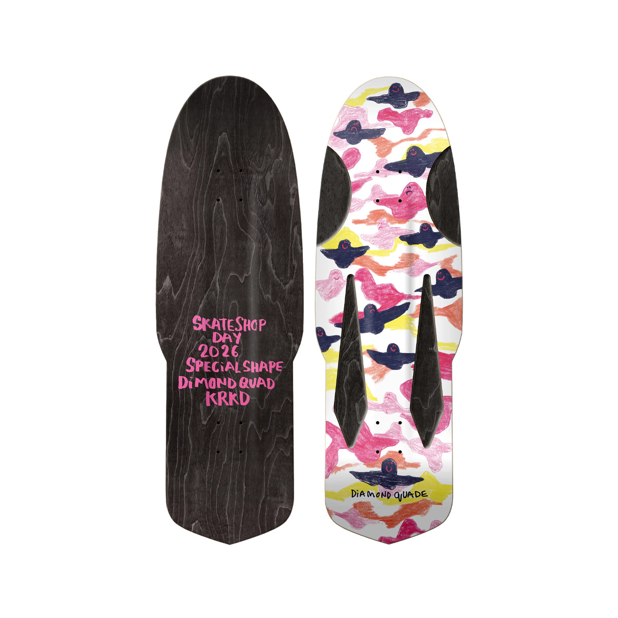 Krooked Dimond Quad 10.75 x 33.95 Deck w/ Grip