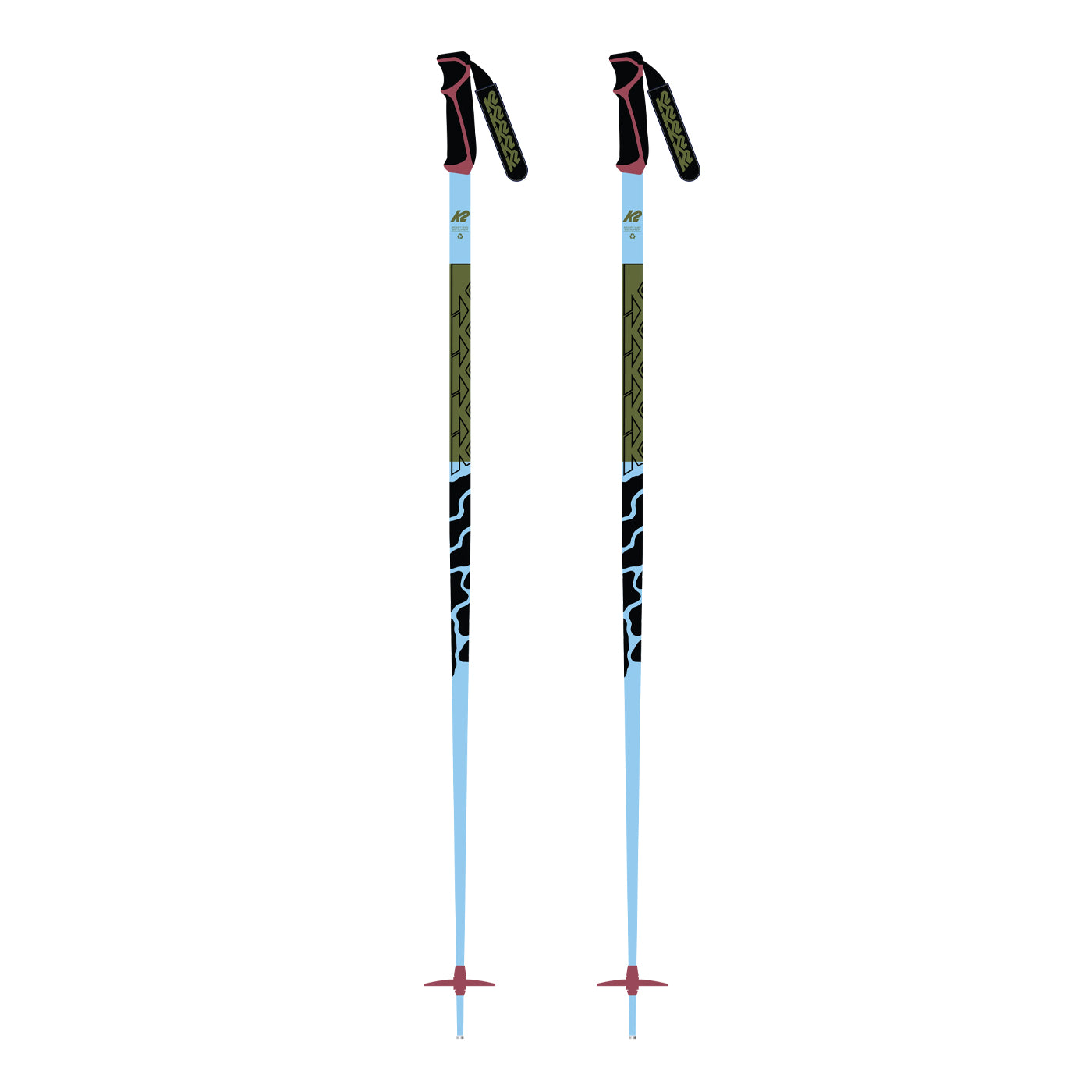 K2 Freeride 16 Ski Pole Blue, 48