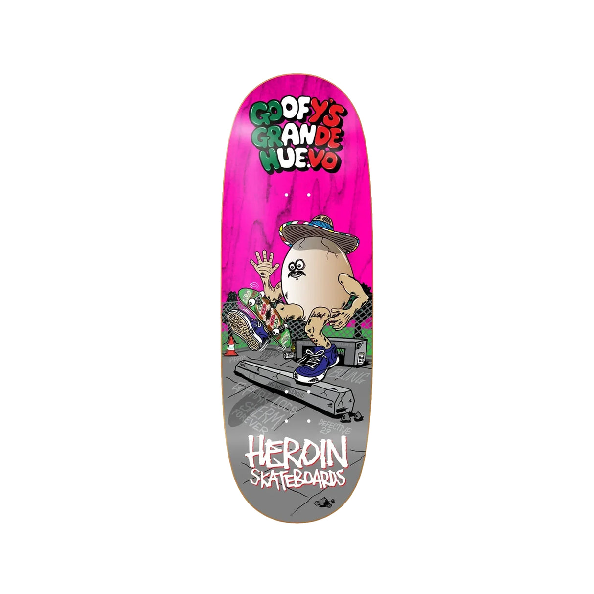 Heroin Goofy's Grande Egg 10.75 Deck w/ Pepper Grip