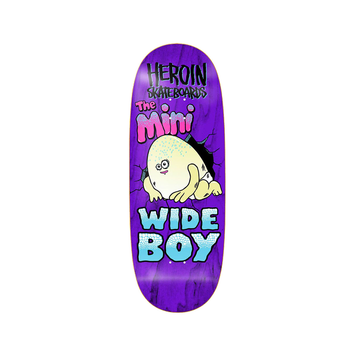 Heroin Skateboards Mini Wide Boy 10.5 x 29.5 Deck w/ Pepper Grip
