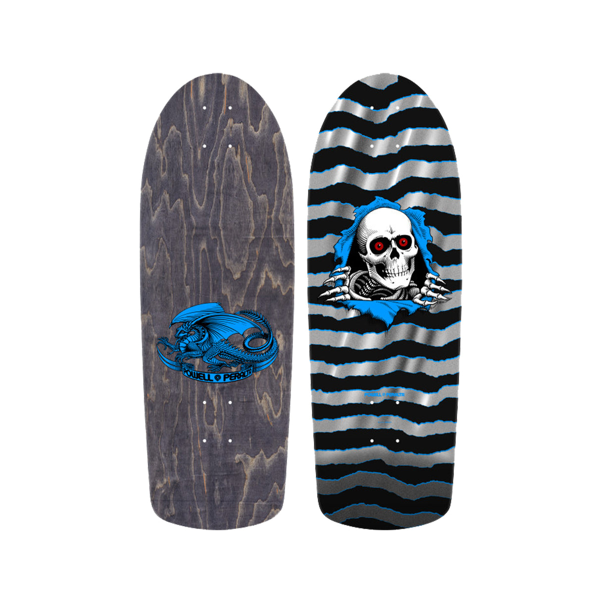 Powell Peralta OG Ripper Reissue Silver Foil 10 x 30 Deck w/ Pepper Grip