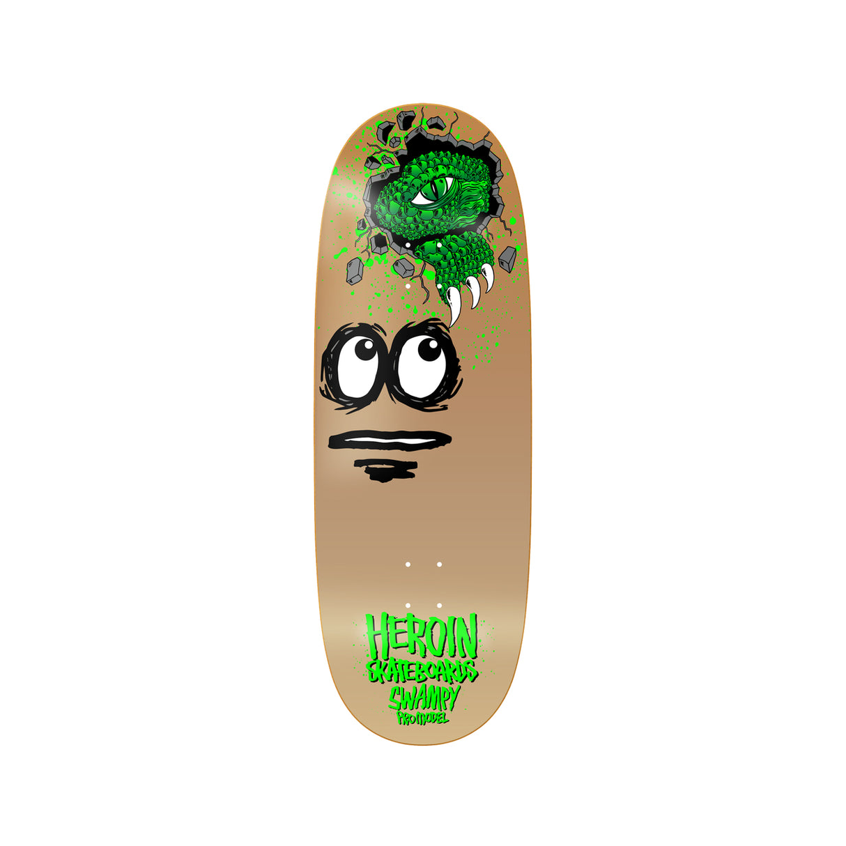 Heroin Swampy Egg 11.0 Deck w/ Free Pepper Grip