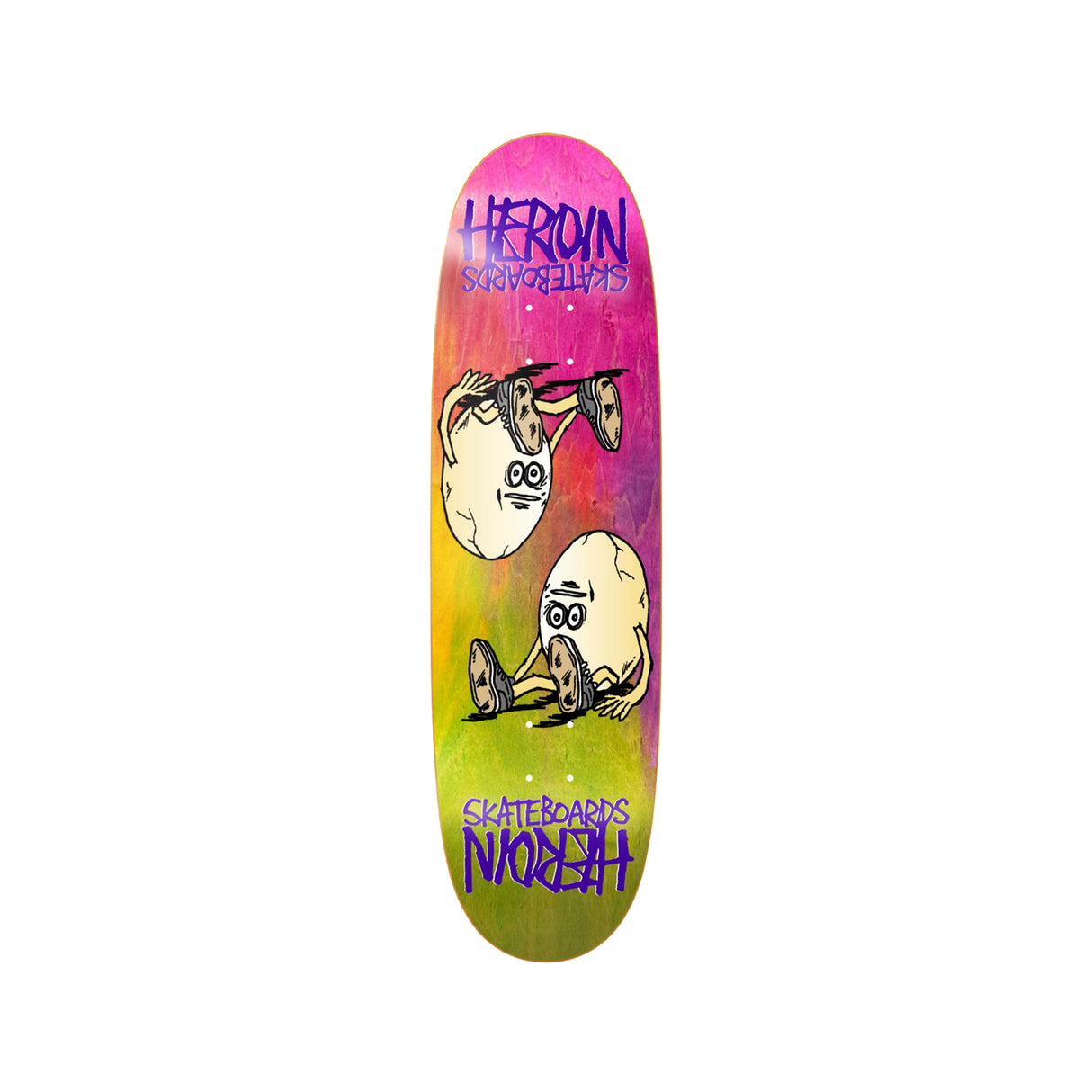 Heroin Skateboards Symmetrical Egg Rainbow Ply 8.75 x 31.625 Deck w/ Pepper Grip