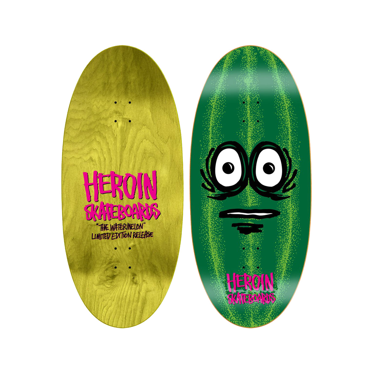 Heroin Skateboards The Watermelon 13.5 Deck w/ Pepper Grip