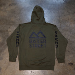 Baker Street Mountain Logo Hoodie | Olive