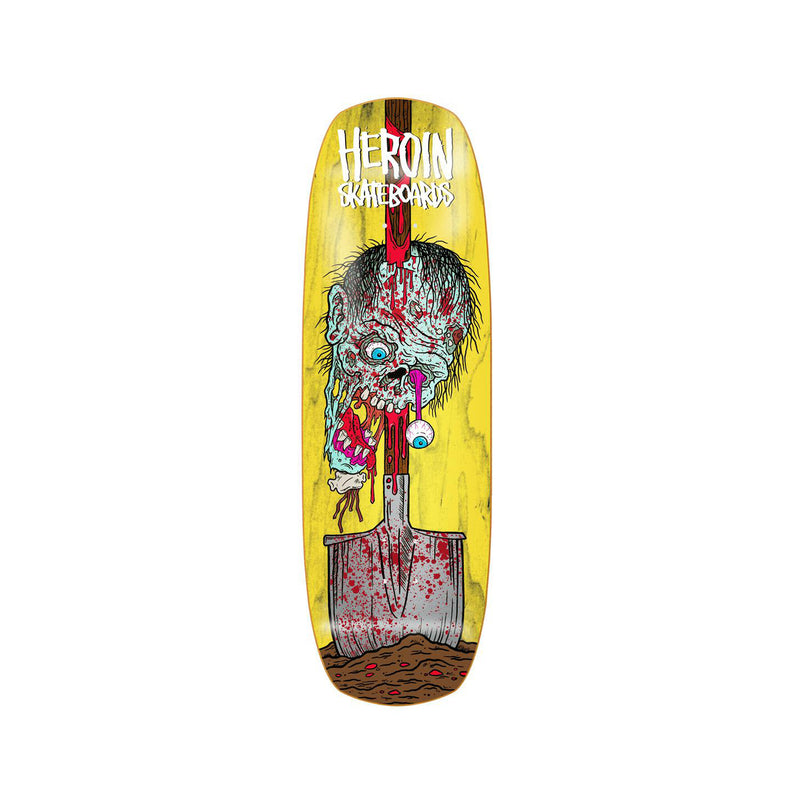 Heroin Skateboards Shovel Helmet 9.9 Deck w/ Pepper Grip