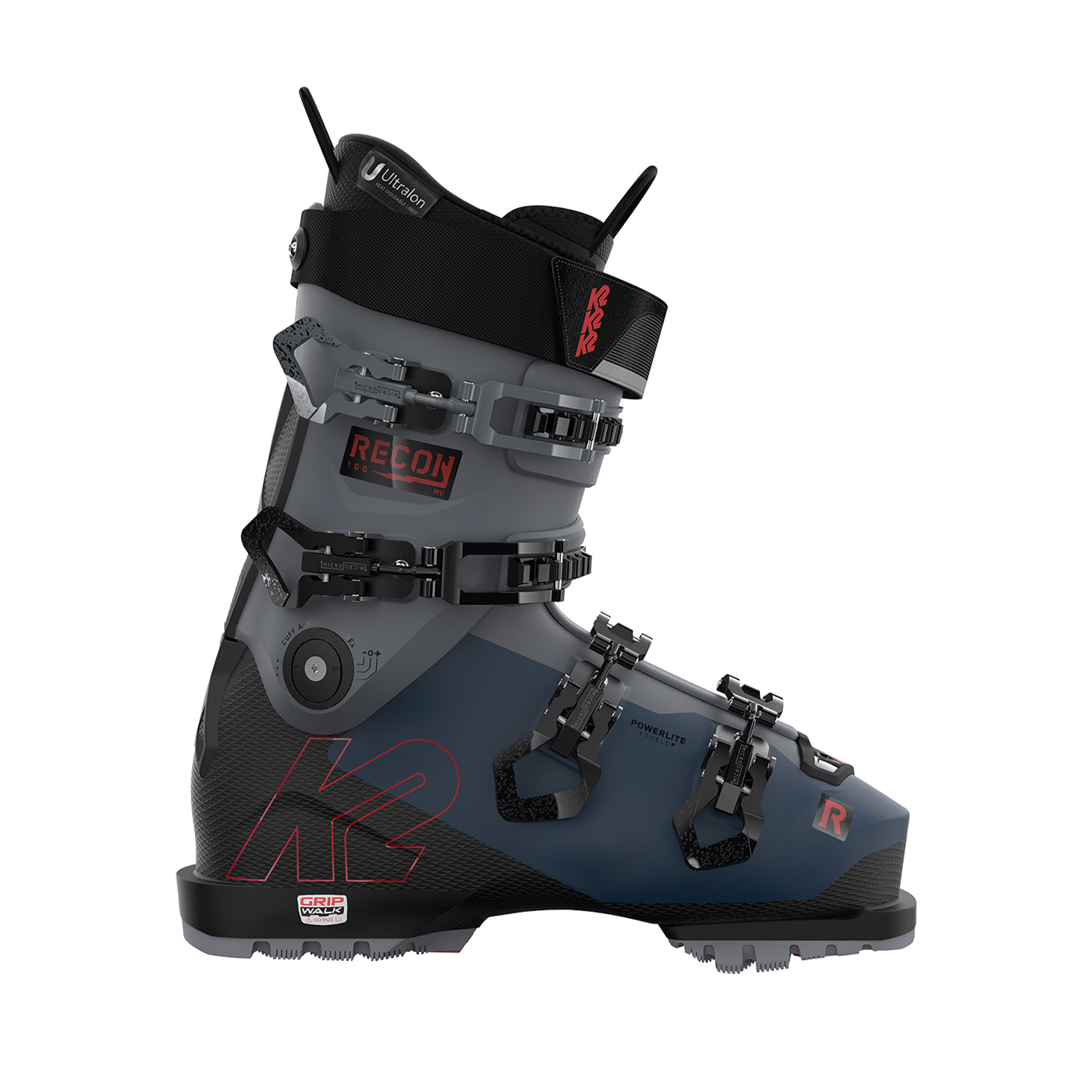 K2 Recon 100 LV Alpine Ski Boots Grey 25.5
